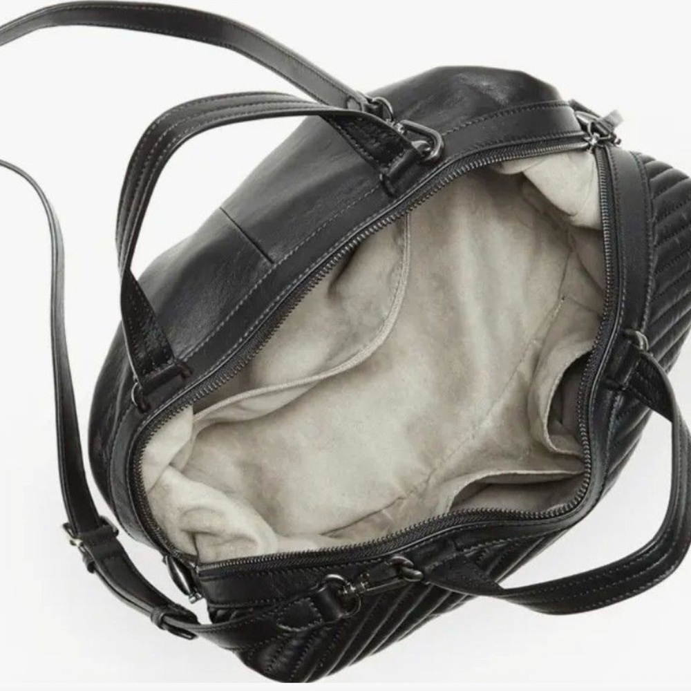 NEW Vince Camuto Tave Satchel – Black Quilted Leather - Picture 5 of 13